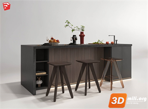 Kitchen island Skp Files
